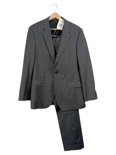 HUGO BOSS Anzug Herren Gr. 50 Grau Wolle Water Repellent Business