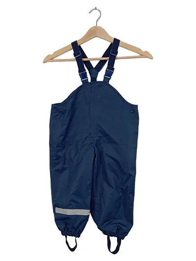 TCM Tchibo Regenhose Kinder Latzhose Gr. 86/92 Blau Fleece gefüttert