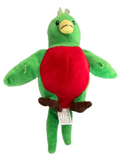Hachette Kuscheltier Papagei Plüschtier Grün Rot Mehrfarbig 22cm