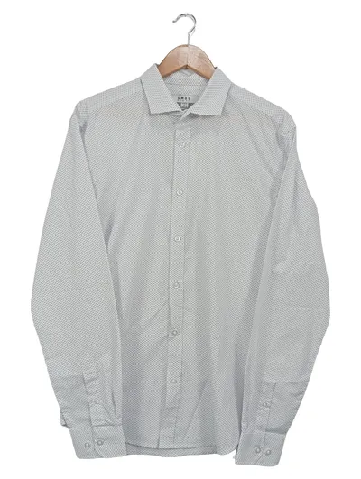Smog Herren Business Hemd L Weiß Klassisch Slim Fit