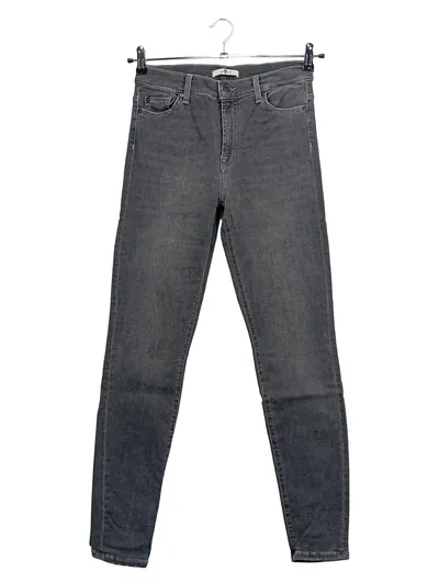 7 For All Mankind Damen Skinny Fit Jeans Grau W29/38 Freizeit Casual Baumwolle