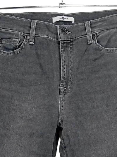 7 For All Mankind Damen Skinny Fit Jeans Grau W29/38 Freizeit Casual Baumwolle