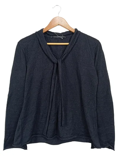 Hindahl & Skudelny Damen Bluse Schwarz Elegant Gr. 40/L Langarm