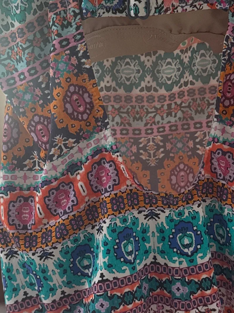 Anita Damen Badeanzug Ethno Bohemian Mehrfarbig Gr. 36 4