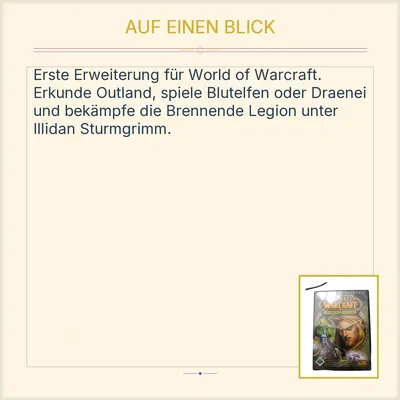 World of Warcraft The Burning Crusade Erweiterungsset PC DVD-ROM Deutsch