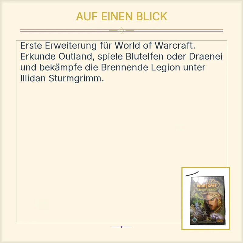 World of Warcraft The Burning Crusade Erweiterungsset PC DVD-ROM Deutsch 2