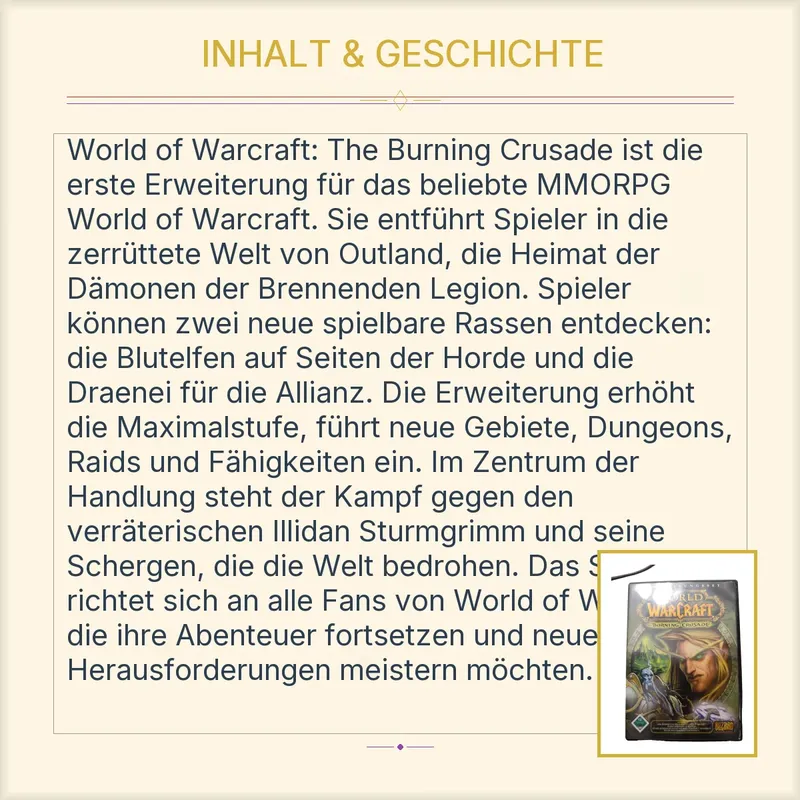 World of Warcraft The Burning Crusade Erweiterungsset PC DVD-ROM Deutsch 3