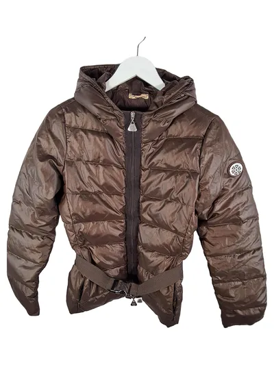 Freesoul Damen Steppjacke Kapuze Braun Gr. S Casual Freizeit Polyester