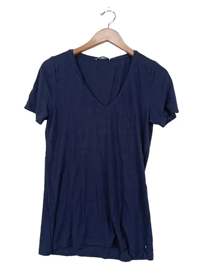 Strenesse Blue Damen T-Shirt V-Ausschnitt Gr. 40 Blau Viskose Basic
