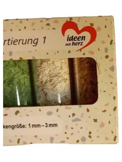 ideen mit herz Terrazzo-Flocken 6 Dosen Farbsortierung 1 60g Basteln