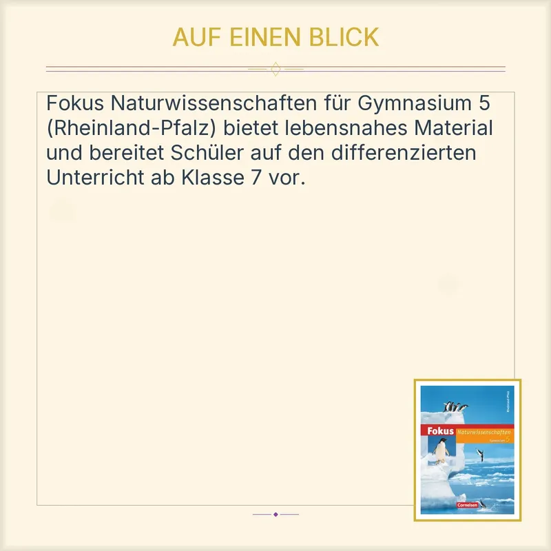 Cornelsen Fokus Naturwissenschaften Gymnasium 5 Rheinland-Pfalz Schulbuch 2