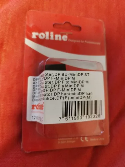 ROLINE Video Adapter DisplayPort Buchse auf MiniDP Stecker Schwarz