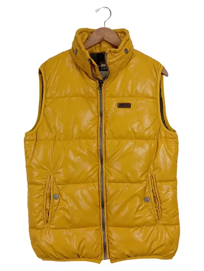 Broadway Herren Steppweste Gelb Gr. 48/M Casual Outdoor Weste