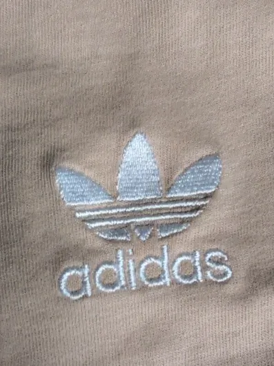 adidas Originals Damen T-Shirt Gr. 34/XS Beige Streifen Logo Baumwolle Freizeit 4