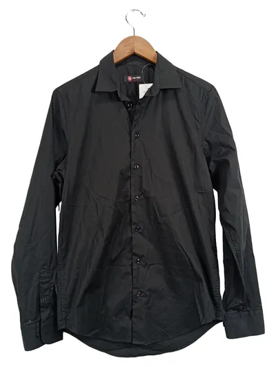 Club of Gents Herren Business Hemd Gr. 39/48 Schwarz Langarm