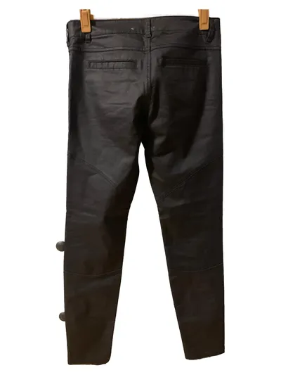 Stefanel Damen Jeans Straight Leg W26/34 Grau Modern Biker-Stil