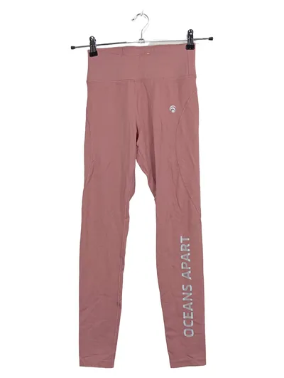 Oceans Apart Damen Sport Leggings Rosa Schriftzug Gr. S High Waist Fitness