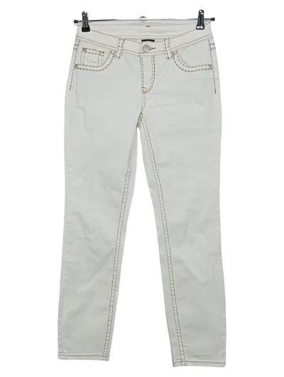 B.C. Best Connections Damen Jeans Weiß Gr. 38/19 Stretch Casual