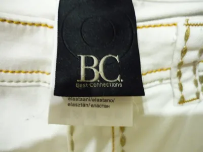 B.C. Best Connections Damen Jeans Weiß Gr. 38/19 Stretch Casual