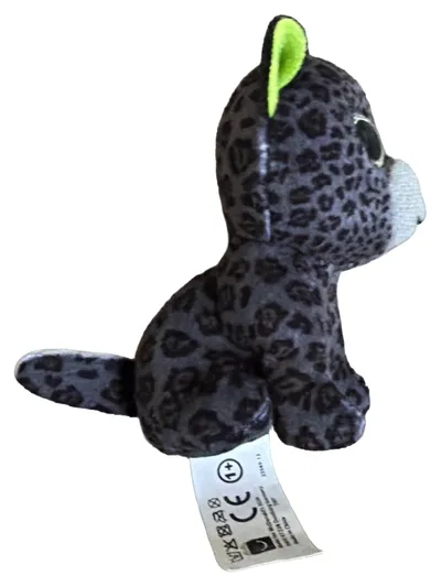 Ty Beanie Boos Leopard Baby Kuscheltier Plüschtier Tierdruck Grau 9cm