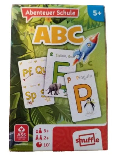 ASS Altenburger Abenteuer Schule ABC Lernspiel Kartenspiel Elefant Kinder