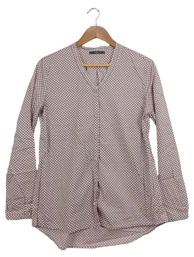 BRAX Damen Bluse 38 M Rosa gepunktet Langarm Casual Baumwolle