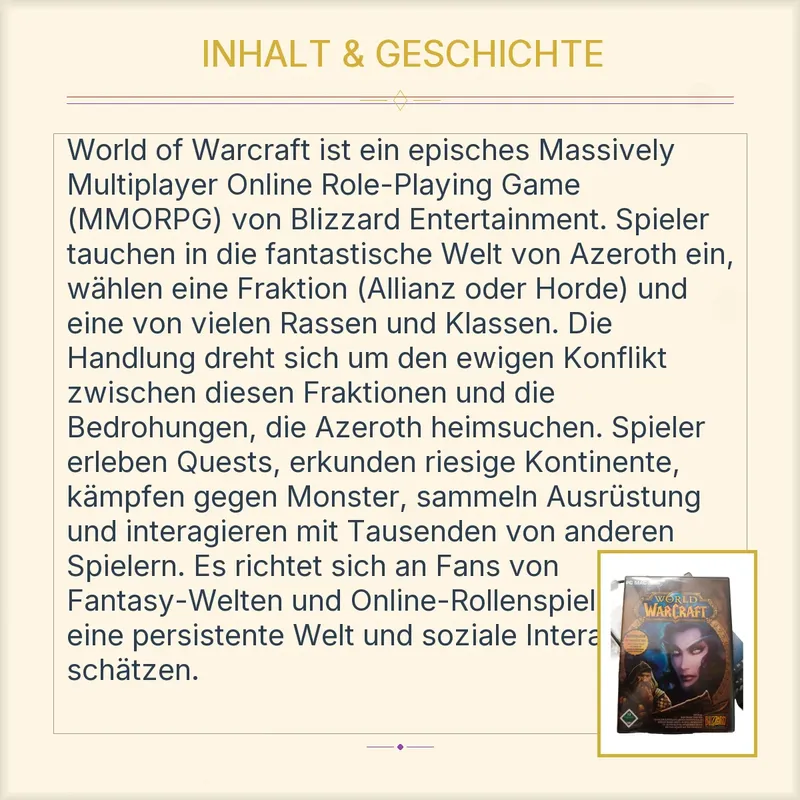 World of Warcraft PC MAC CD-ROM Blizzard Entertainment Rollenspiel 3