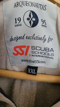 Arqueonautas Sweatjacke Herren XXL Kapuze SSI Dive Team Beige 3