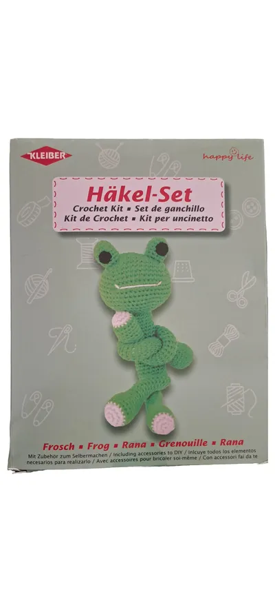 Kleiber Häkel-Set Frosch DIY Bastelset Amigurumi Handarbeit Grün