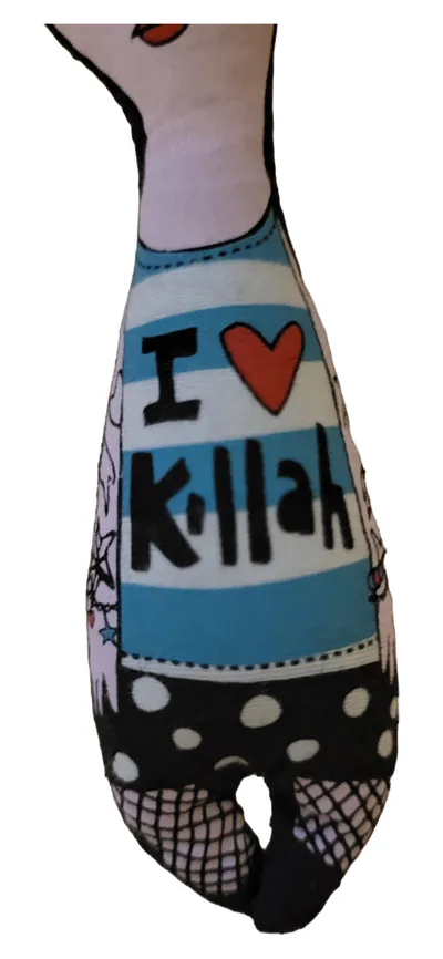 Killah Schlüsselanhänger Stoffpuppe I Love Killah Modisch Mehrfarbig Damen