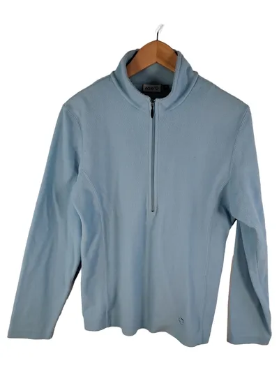 etirel Damen Fleecepullover Gr. 38 Blau Outdoor Sport Langarm Reißverschluss