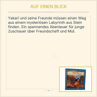 Yakari Das Labyrinth aus Stein DVD Kinderfilm nach Derib + Job