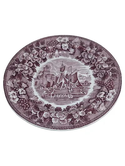 Wedgwood Ferrara Kuchenteller Vintage Mehrfarbig Keramik Teller