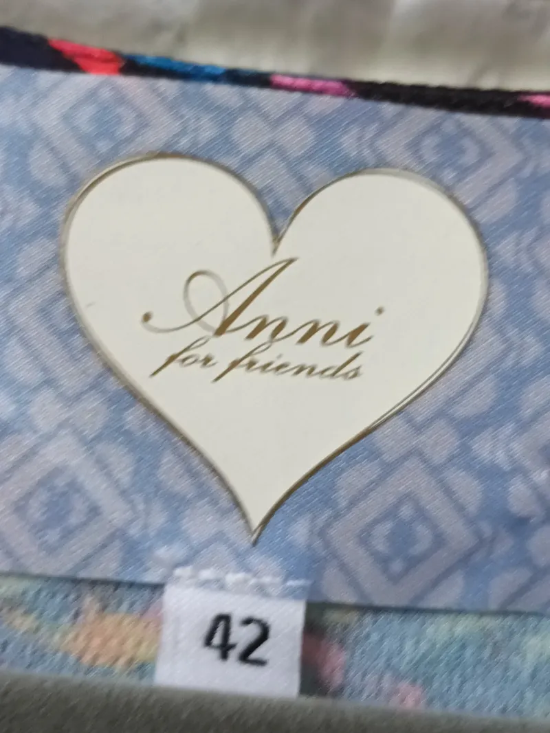 ANNI FOR FRIENDS Damen Freizeitkleid Gr. 42 Mehrfarbig Korallenmuster Langarm 4
