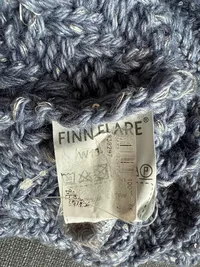Finn Flare Damen Strickschal Loop Schal Grau Zopfmuster Pailletten Wolle 4