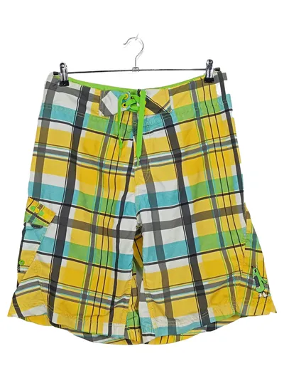 Bench Herren Badeshorts Gr. W34/XL kariert gelb türkis Boardshorts