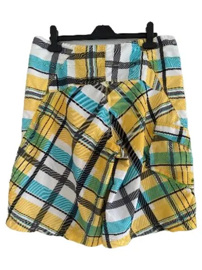 Bench Herren Badeshorts Gr. W34/XL kariert gelb türkis Boardshorts