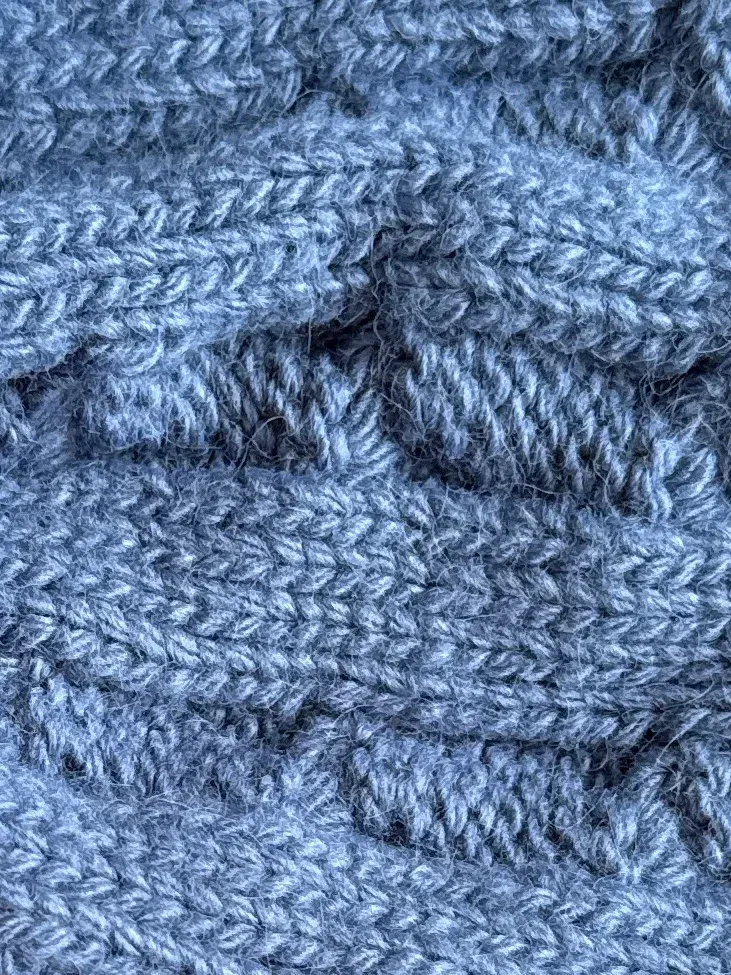 Finn Flare Damen Strickschal Loop Zopfmuster Blau Polyacryl Wolle 5