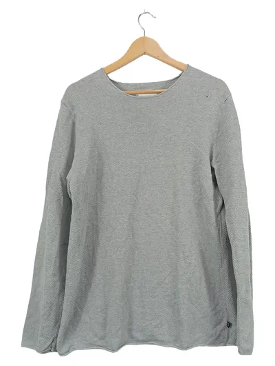 Q/S designed by Pullover Herren Gr. XL Grau Baumwolle Langarm Casual