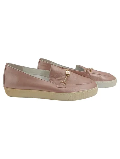 Högl Damen Slipper Loafer Gr. 39 Rosa Elegant Leder