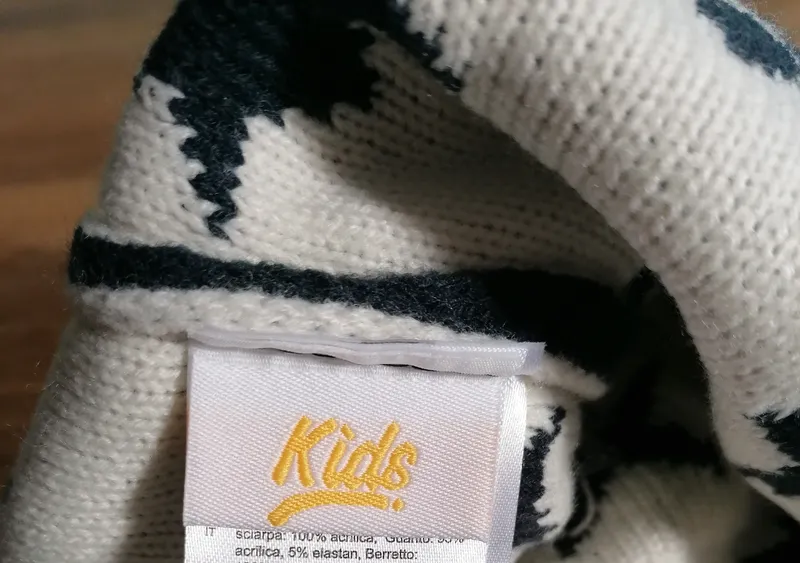 Cubus AS Kinder Langarmshirt Gr. 104 Beige Basic Waffeloptik 3
