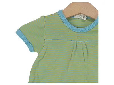 hessnatur Baby Body Shirt gestreift Mehrfarbig Gr. 50-56 Baumwolle