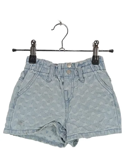 DOPO DOPO Mädchen Jeans Shorts Gr. 116 Blau Herzmuster Baumwolle