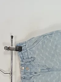 DOPO DOPO Mädchen Jeans Shorts Gr. 116 Blau Herzmuster Baumwolle 5