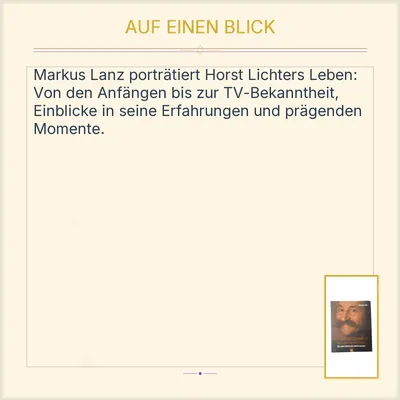 Und plötzlich guckst du bis zum lieben Gott Horst Lichter Markus Lanz Buch
