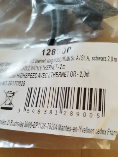 Dexlan HDMI Kabel Highspeed mit Ethernet 2m Schwarz Videokabel