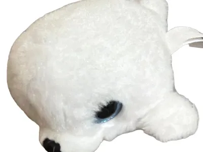Unitoys Robbe Baby Kuscheltier Seehund Plüschtier weiß 10 cm