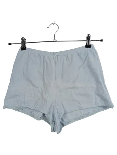 Hunkemöller Damen Schlafshorts Pyjama Shorts Blau Spitze Gr. XS