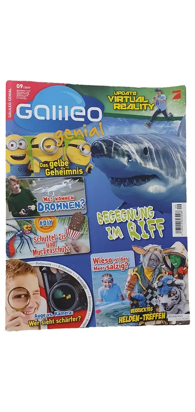 Galileo genial Zeitschrift 09/2017 VR Drohnen Haie Minions DIY