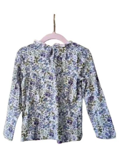 Next Mädchen Langarmshirt Blumenmuster Rüschen Gr. 104 Baumwolle